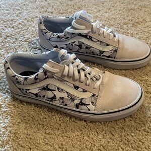 Vans Black and White Graphic Sneakers